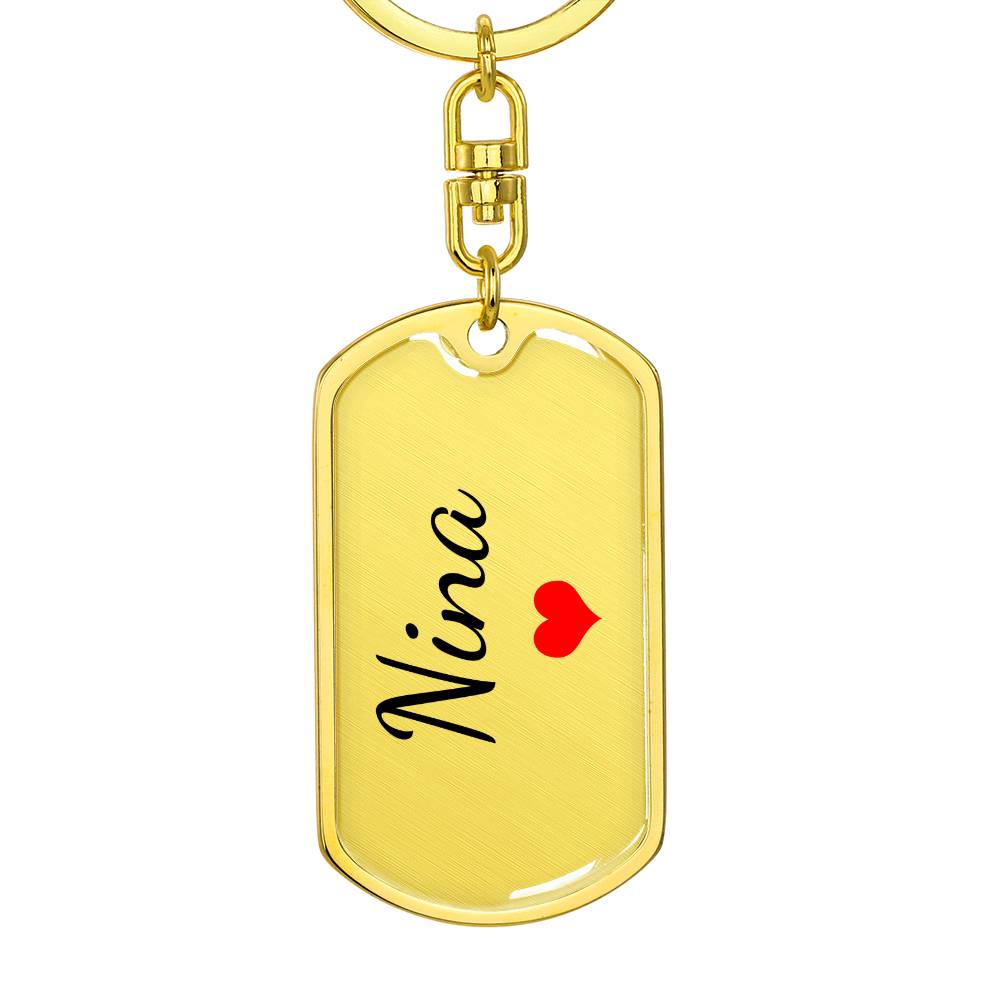 Nina Keychain – Custom Name Keychain for Women