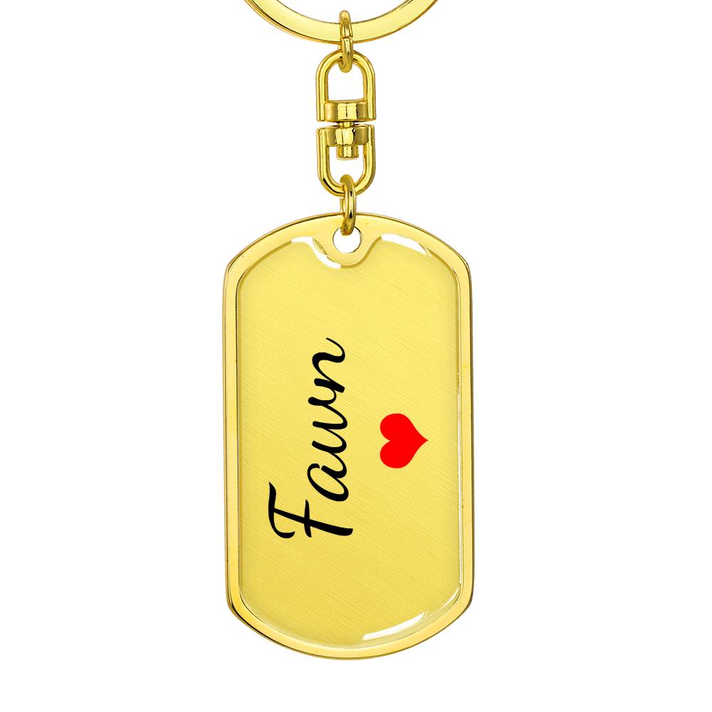 Fawn Keychain – Custom Name Keychain for Women
