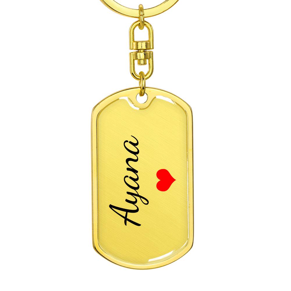 Ayana Keychain – Custom Name Keychain for Women