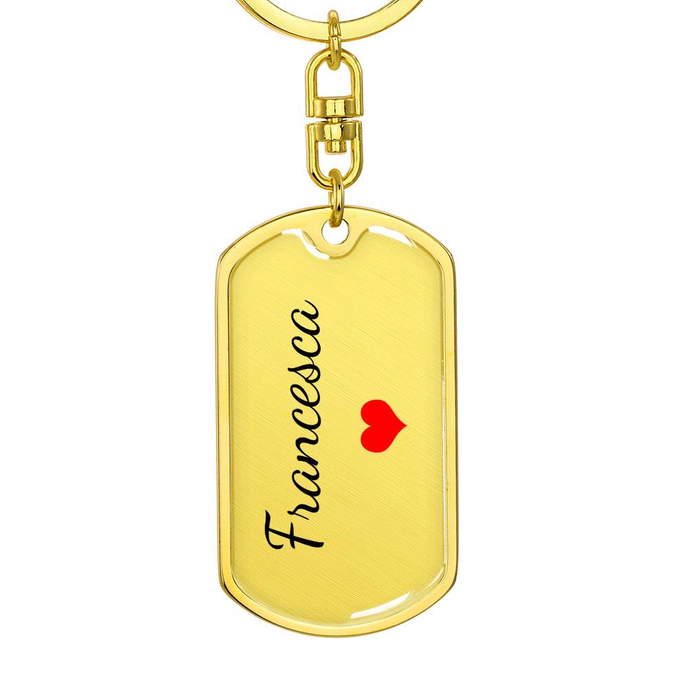 Francesca Keychain – Name Keychain Gift