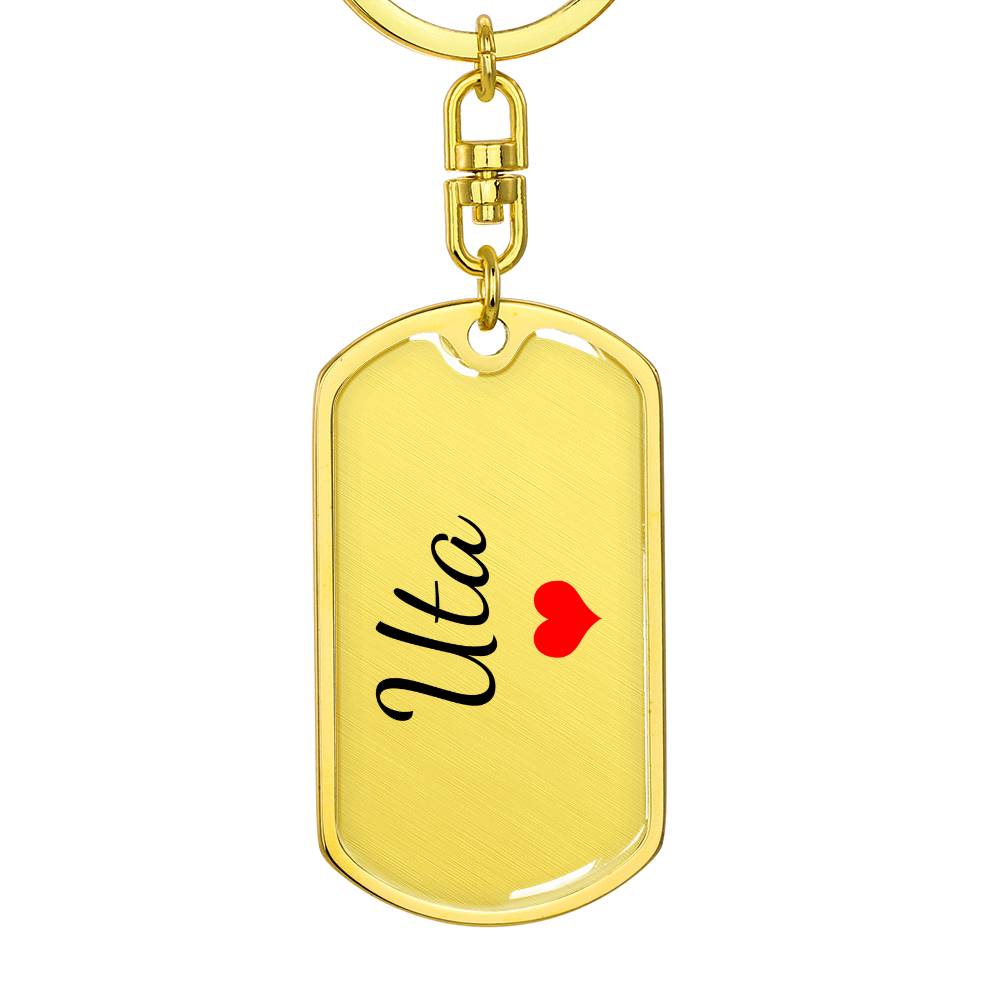 Uta Keychain – Custom Name Keychain for Women