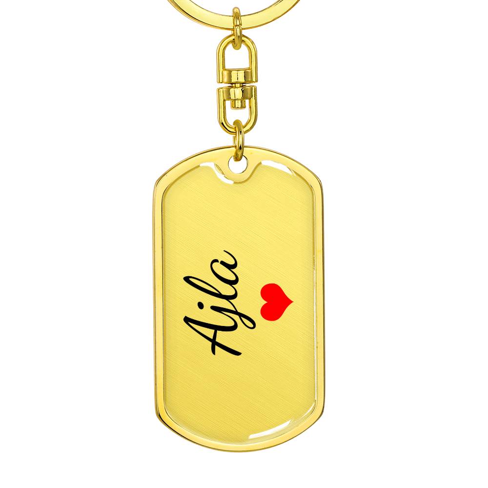 Ajla Keychain – Custom Name Keychain for Women