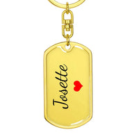 Load image into Gallery viewer, Josette Keychain – Name Keychain for Women
