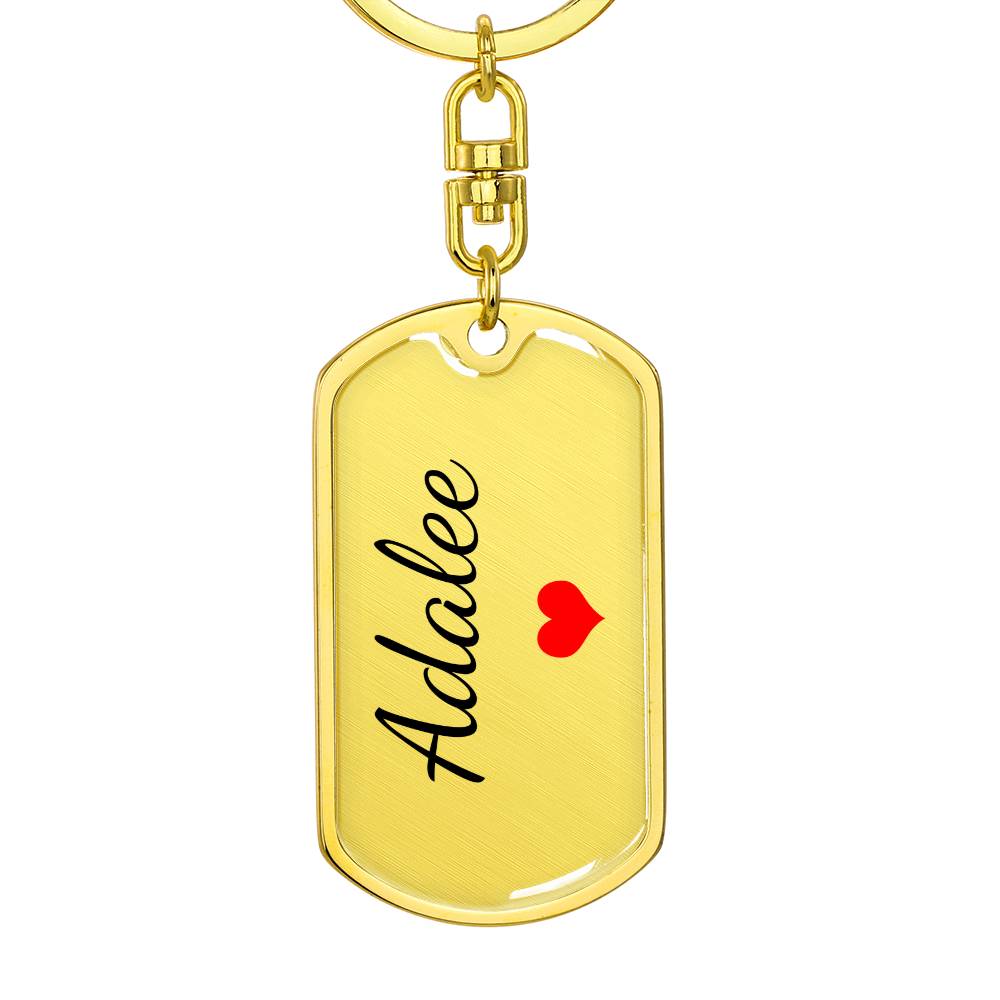 Adalee Keychain – Custom Name Keychain for Women