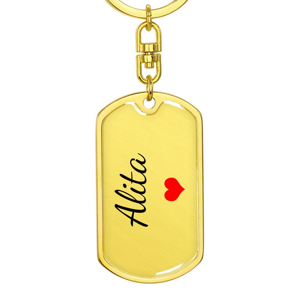 Alita Keychain – Custom Name Keychain for Women
