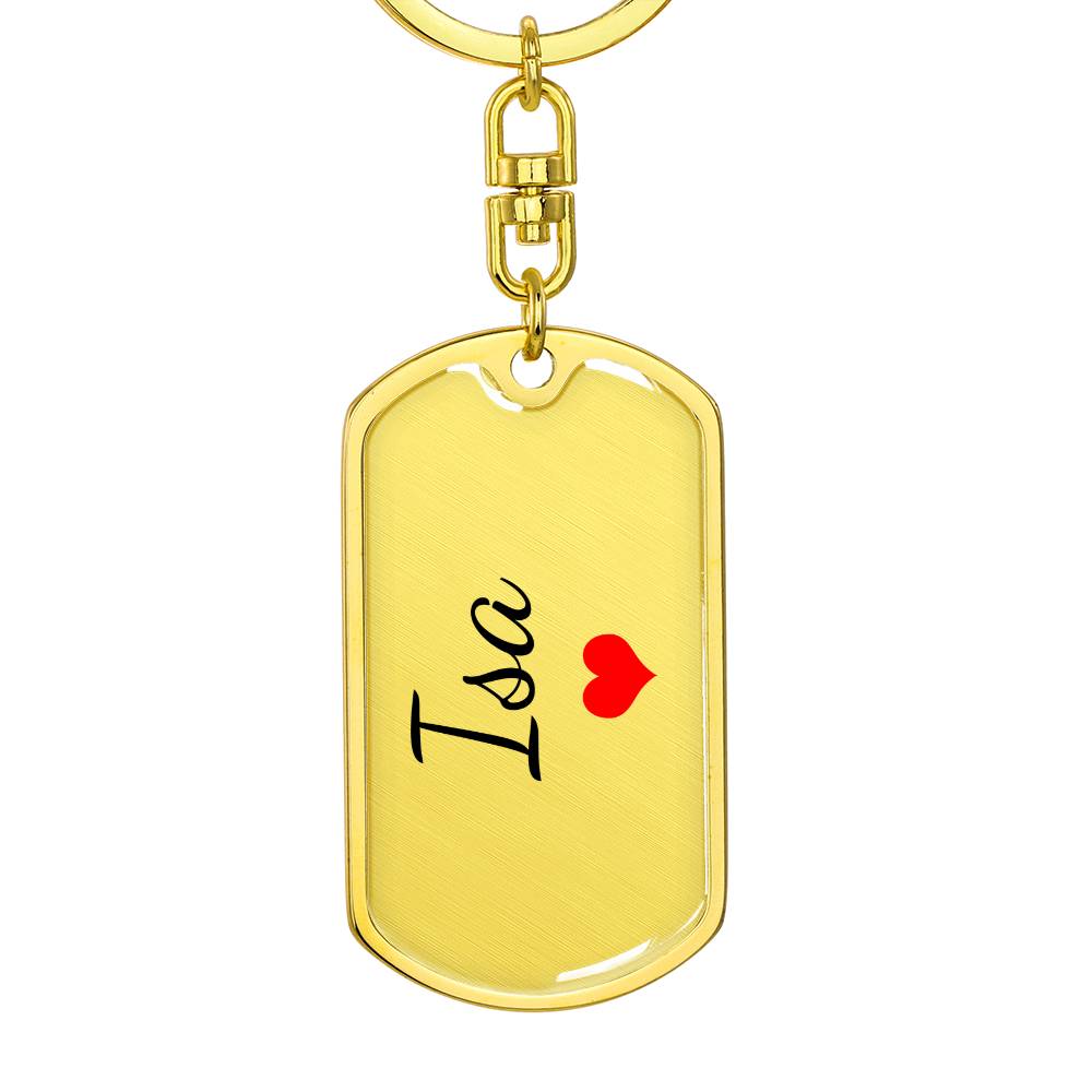 Isa Keychain – Custom Name Keychain for Women