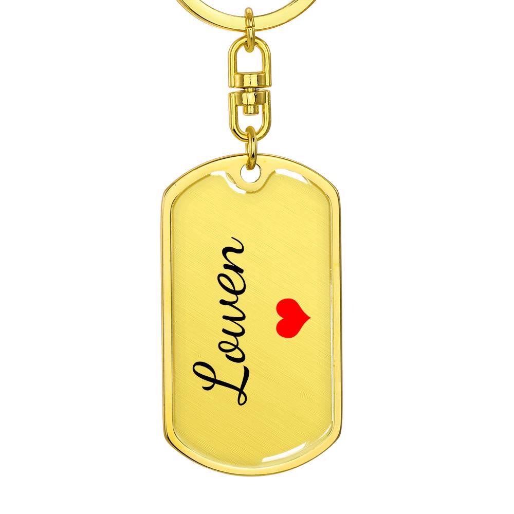 Lowen Keychain – Custom Name Keychain for Women