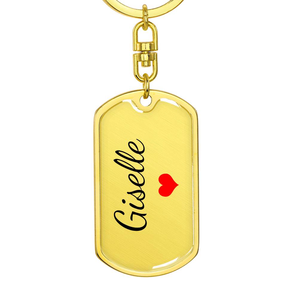 Giselle Keychain – Name Keychain for Women