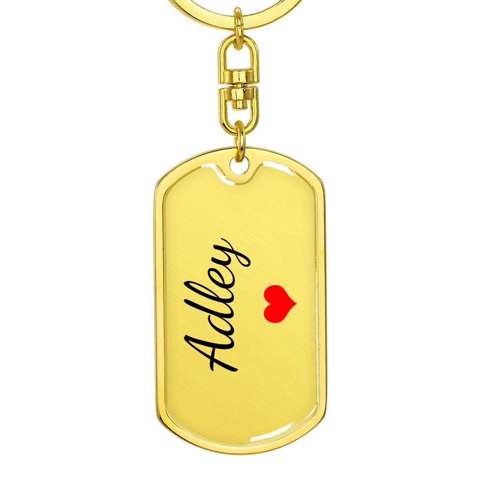 Adley Keychain – Custom Name Keychain for Women