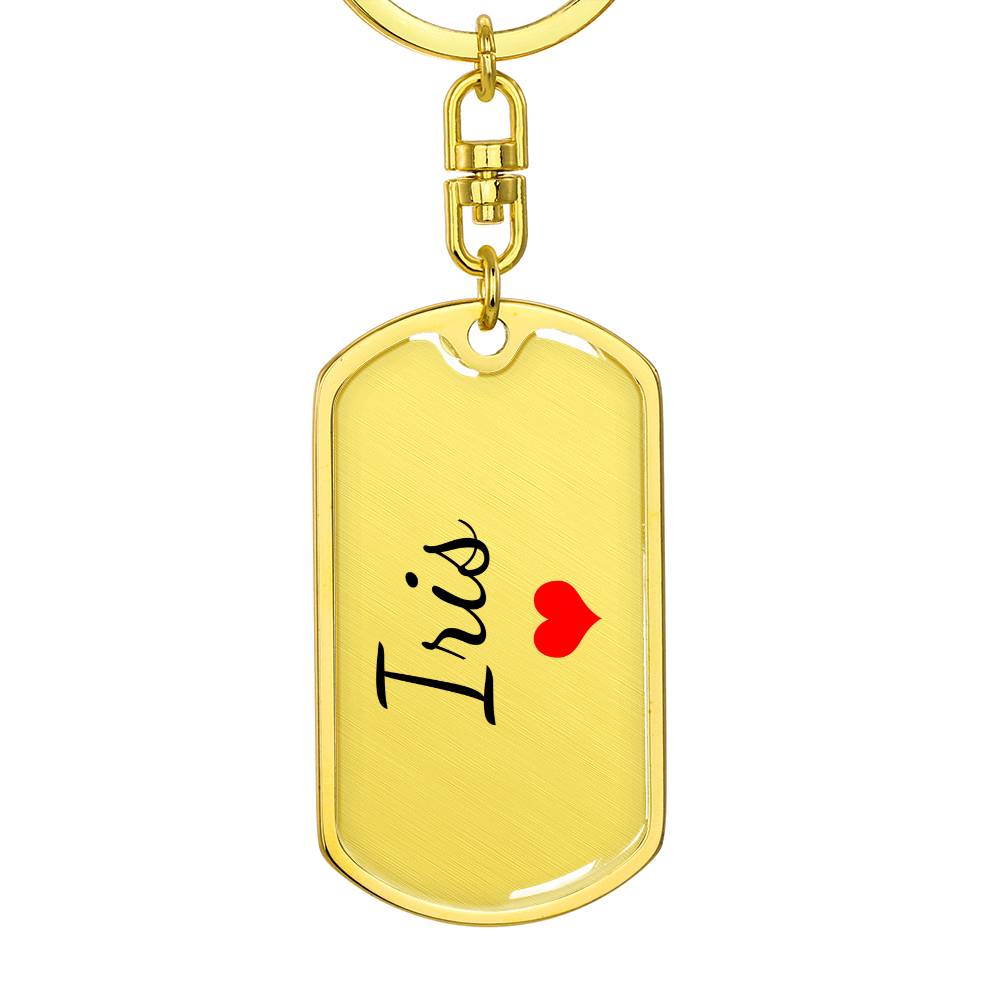 Iris Keychain – Custom Name Keychain for Women
