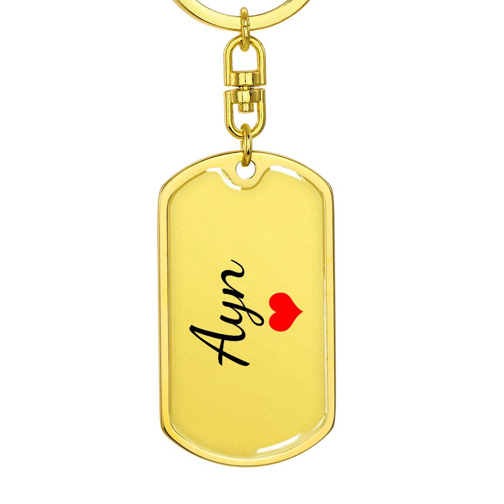 Ayn Keychain – Custom Name Keychain for Women