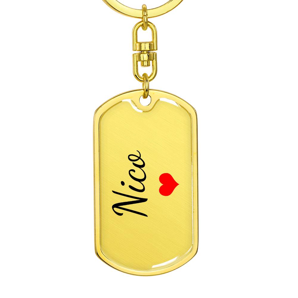 Nico Keychain – Custom Name Keychain for Women