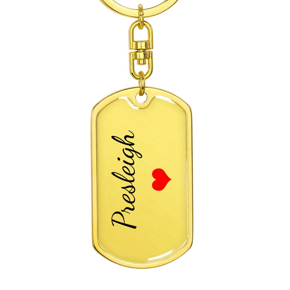 Presleigh Keychain – Name Keychain Gift