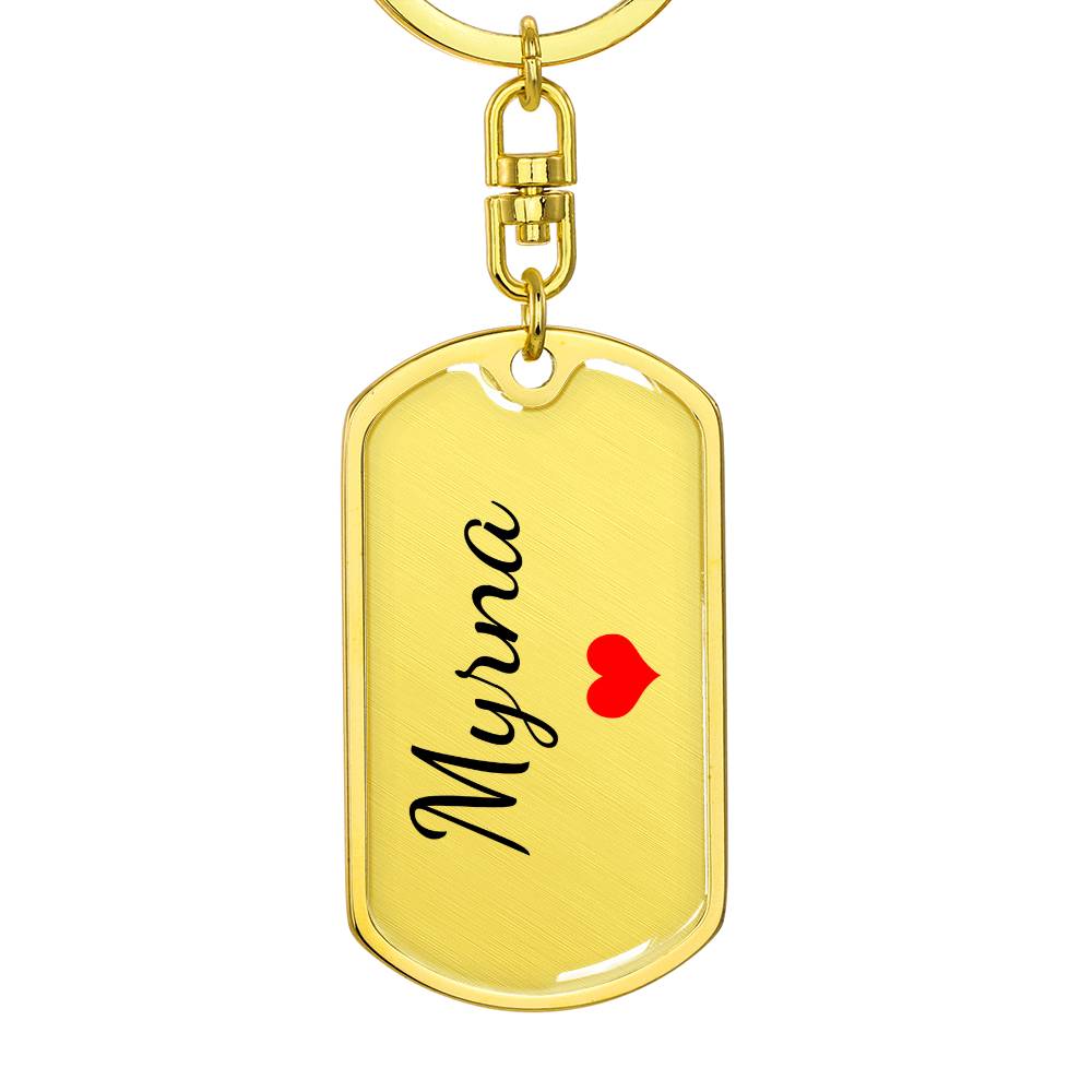 Myrna Keychain – Custom Name Keychain for Women