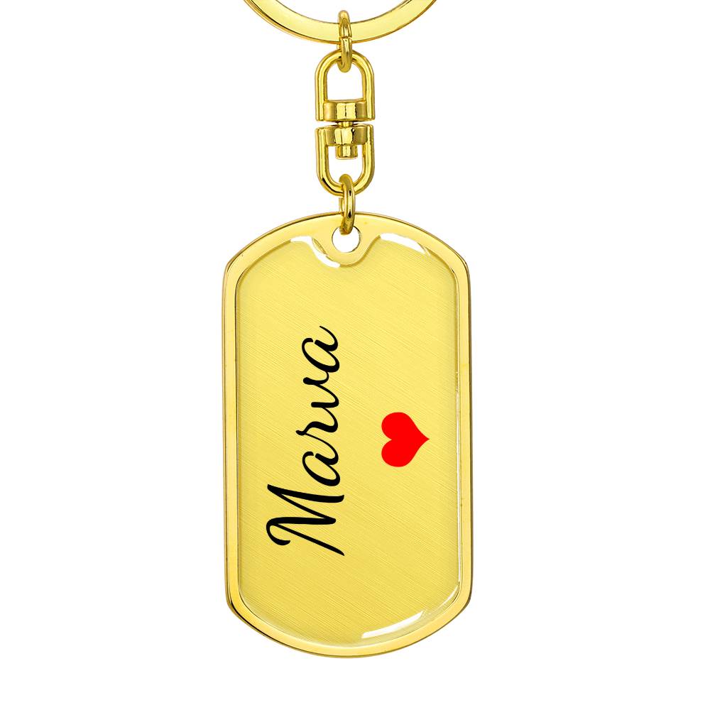Marva Keychain – Custom Name Keychain for Women