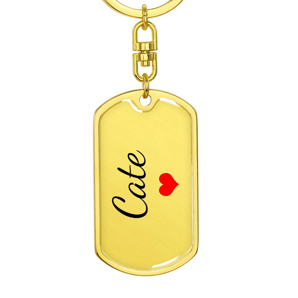 Cate Keychain – Custom Name Keychain for Women