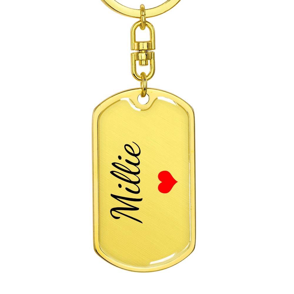 Millie Keychain – Custom Name Keychain for Women
