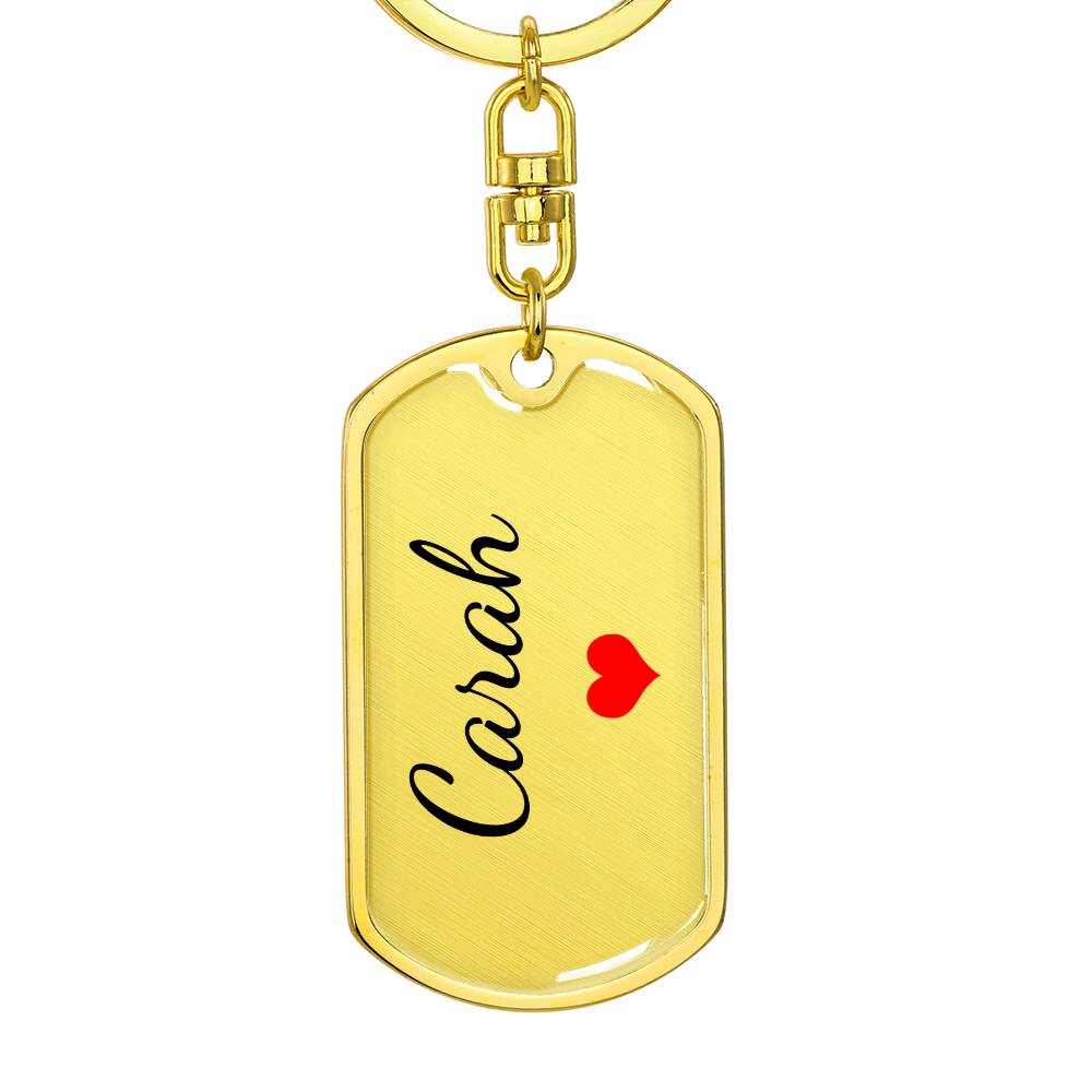 Carah Keychain – Custom Name Keychain for Women