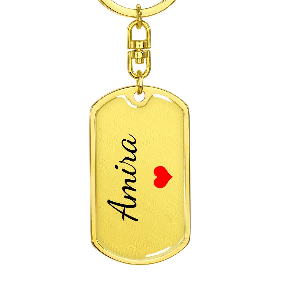 Amira Keychain – Custom Name Keychain for Women
