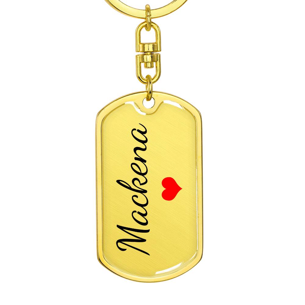 Mackena Keychain – Name Keychain for Women