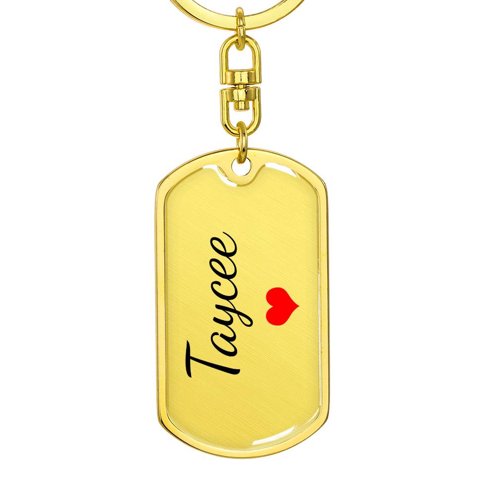Taycee Keychain – Custom Name Keychain for Women