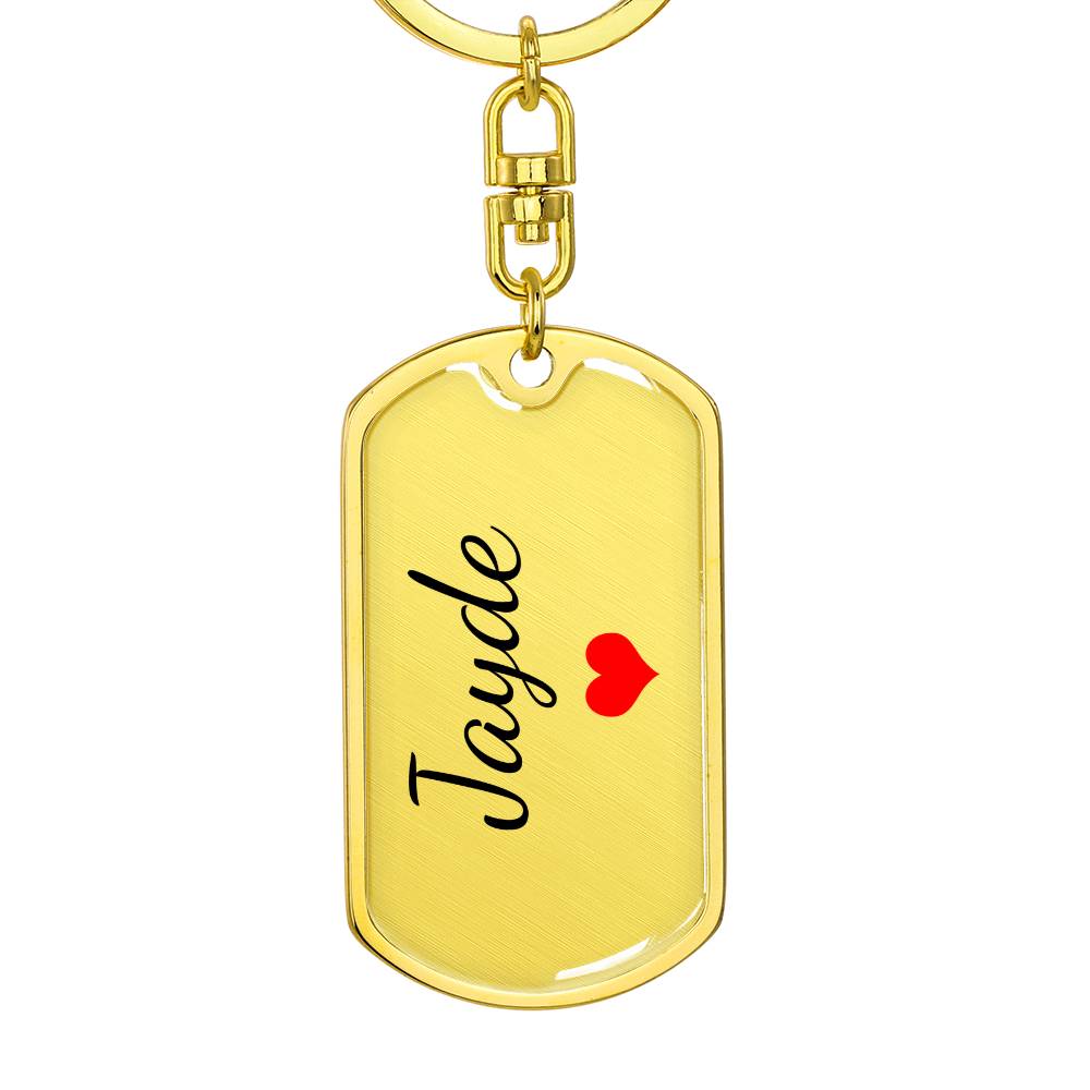 Jayde Keychain – Custom Name Keychain for Women
