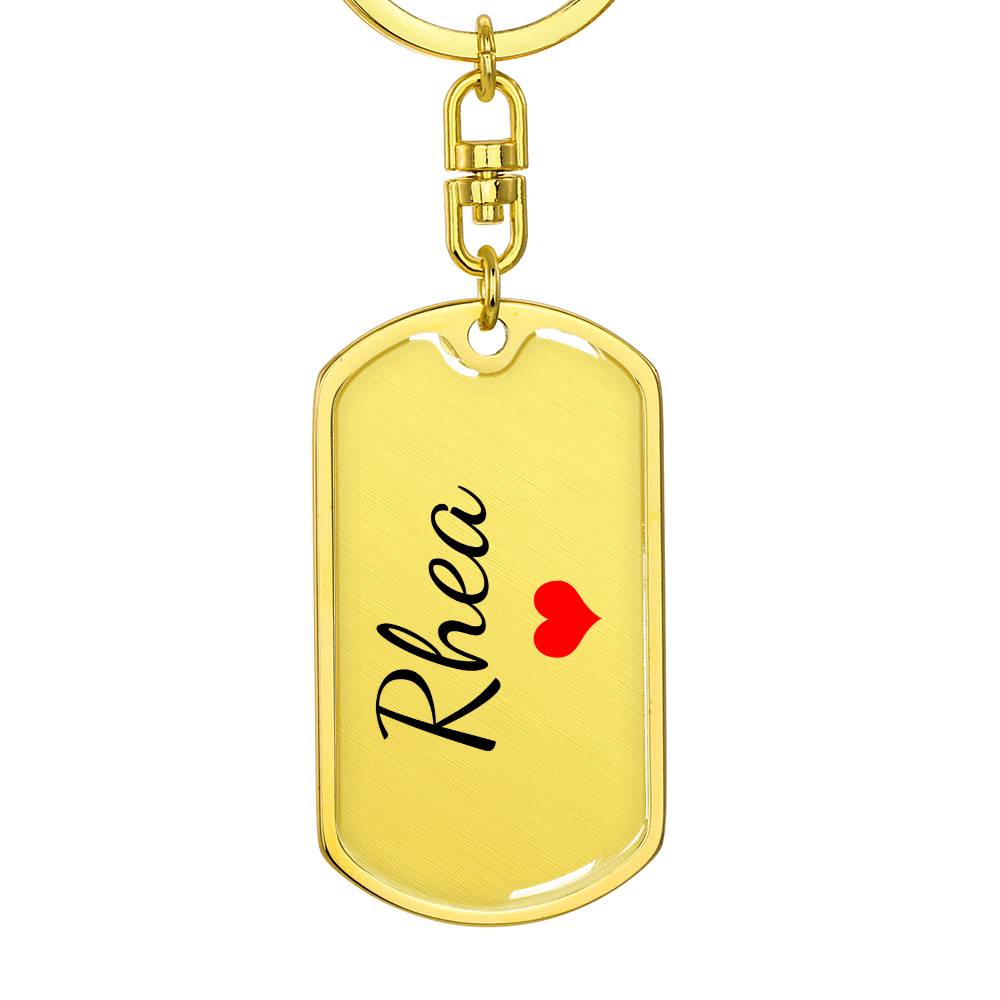 Rhea Keychain – Custom Name Keychain for Women