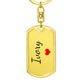 Ivory Keychain – Custom Name Keychain for Women