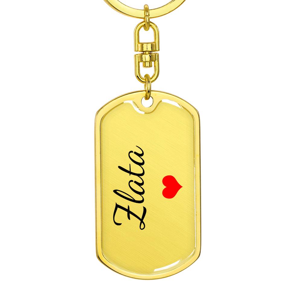 Zlata Keychain – Custom Name Keychain for Women