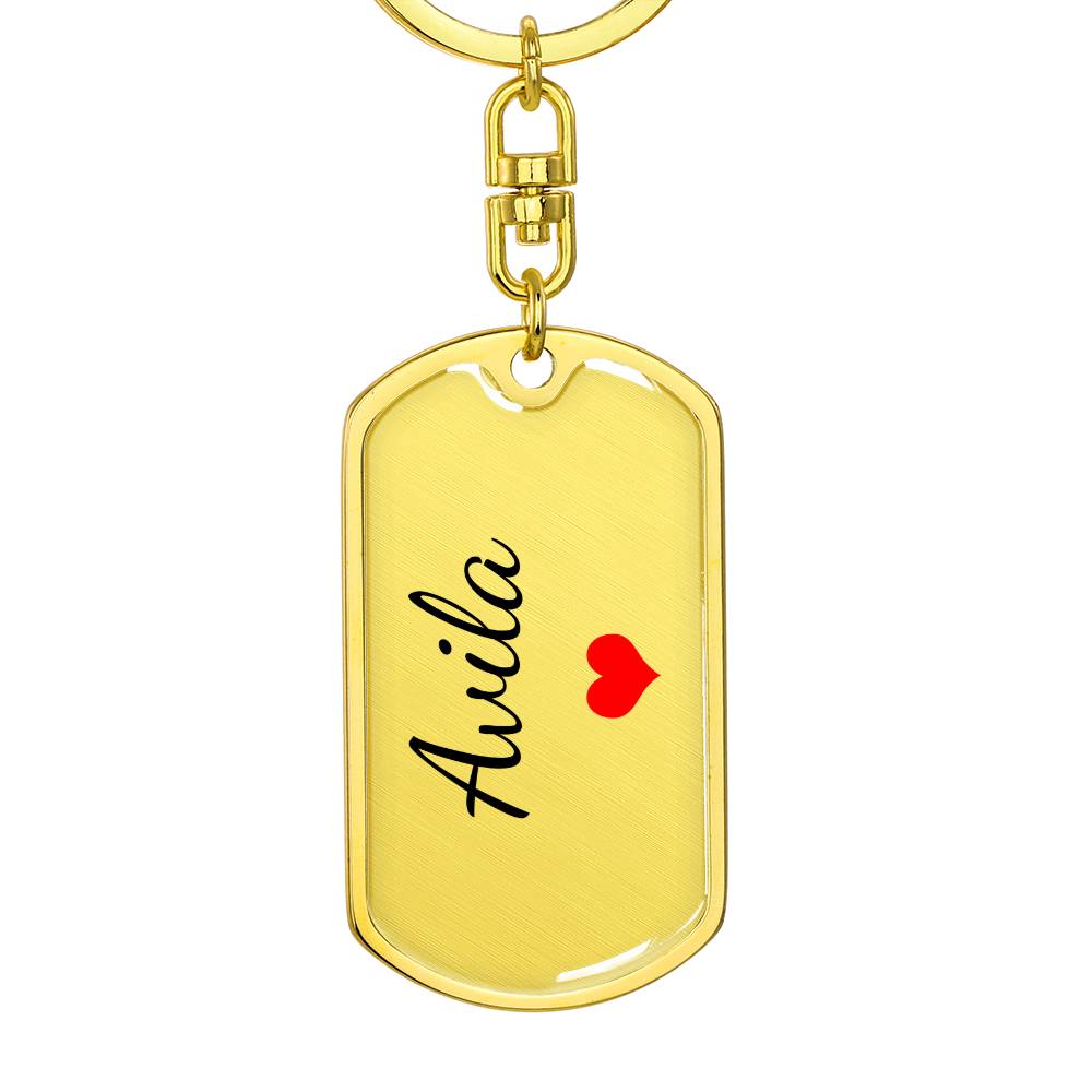 Avila Keychain – Custom Name Keychain for Women