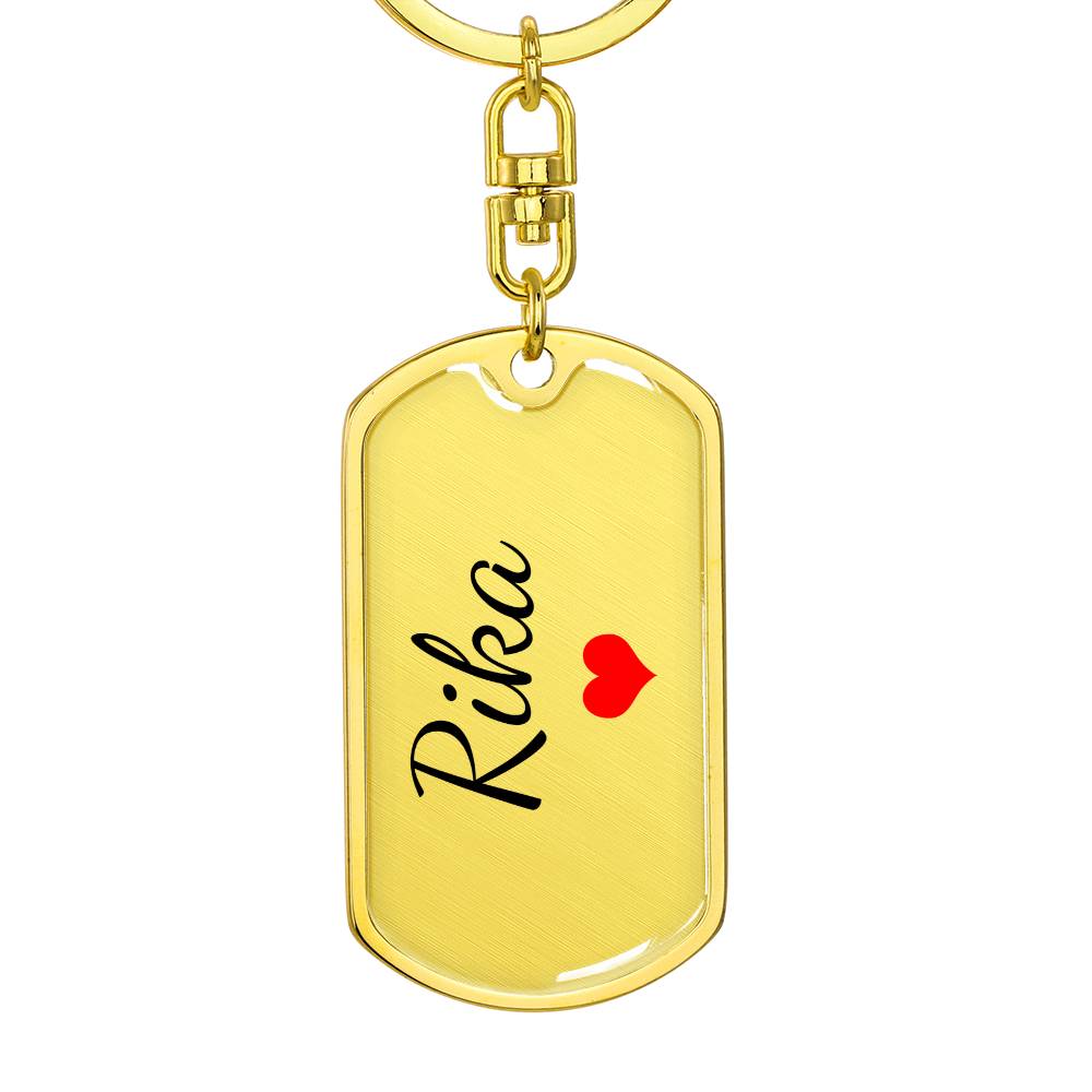Rika Keychain – Custom Name Keychain for Women