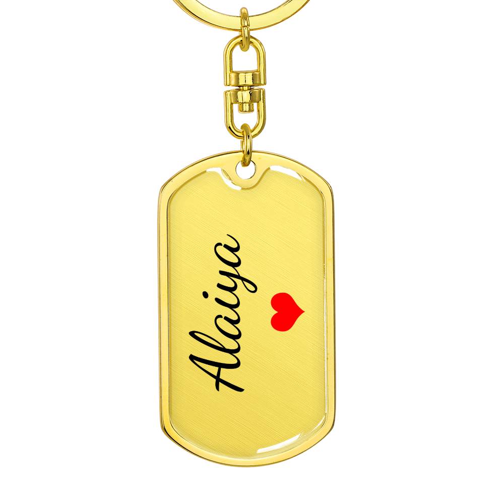 Alaiya Keychain – Custom Name Keychain for Women
