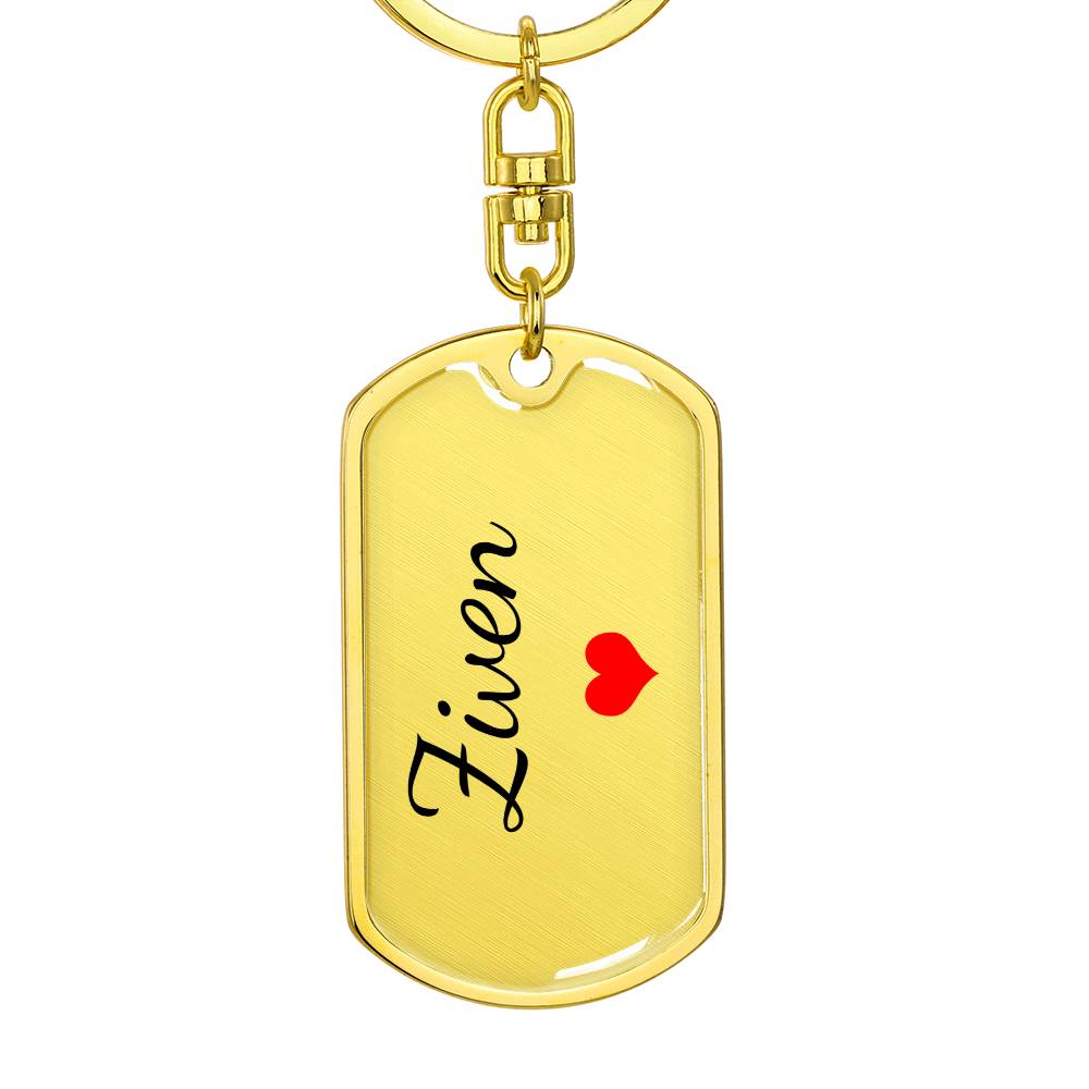 Ziven Keychain – Custom Name Keychain for Women