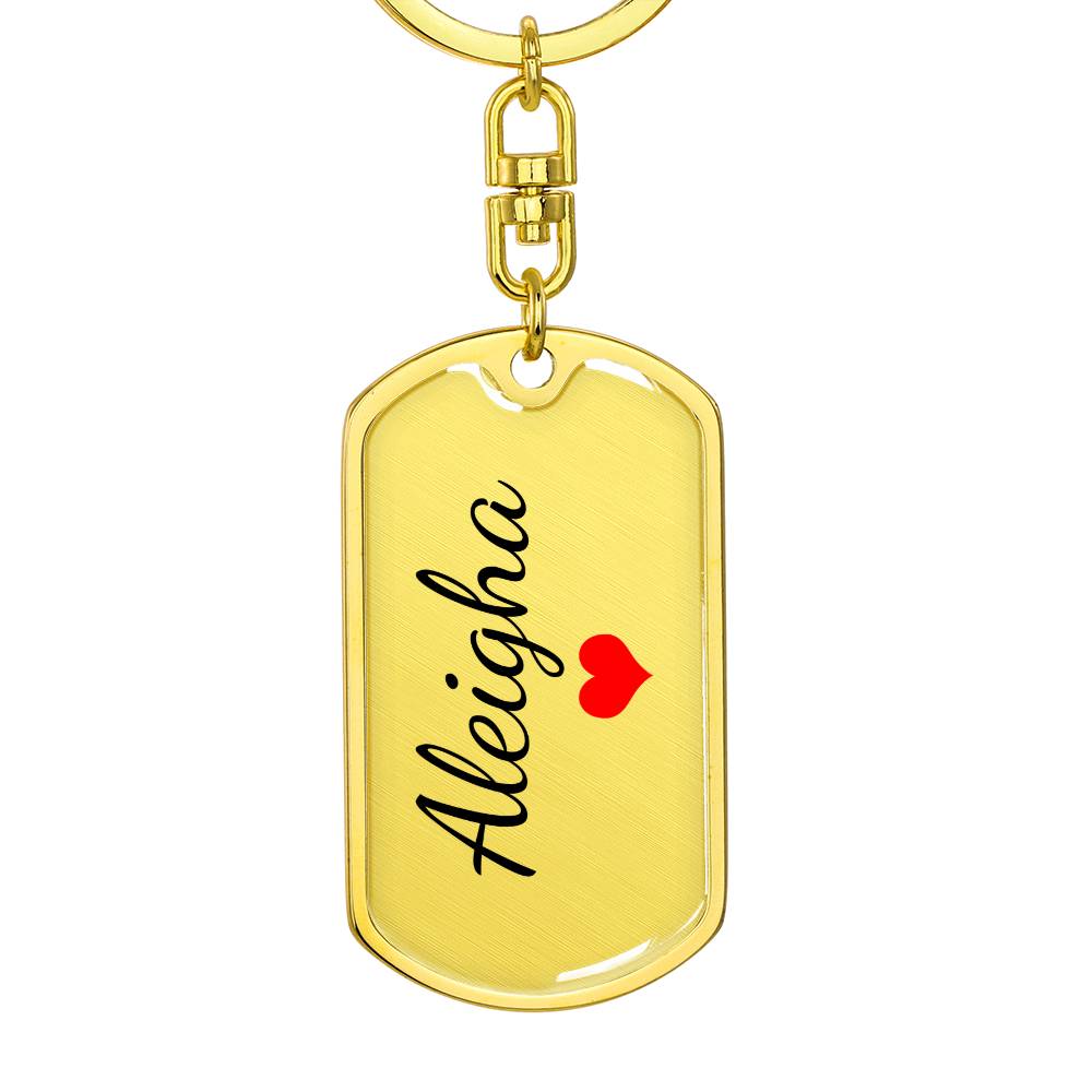 Aleigha Keychain – Name Keychain for Women