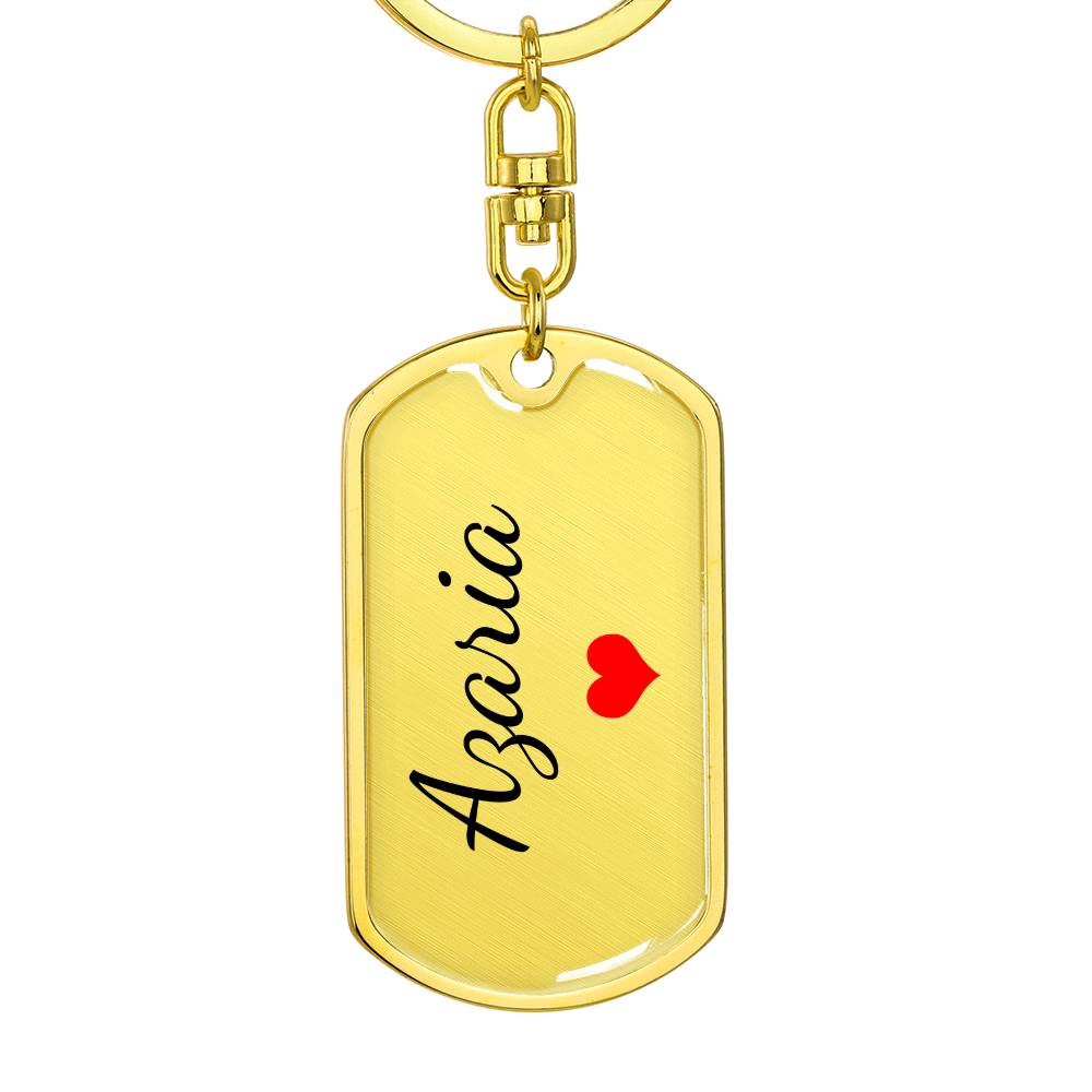 Azaria Keychain – Custom Name Keychain for Women