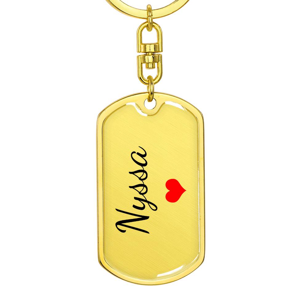 Nyssa Keychain – Custom Name Keychain for Women