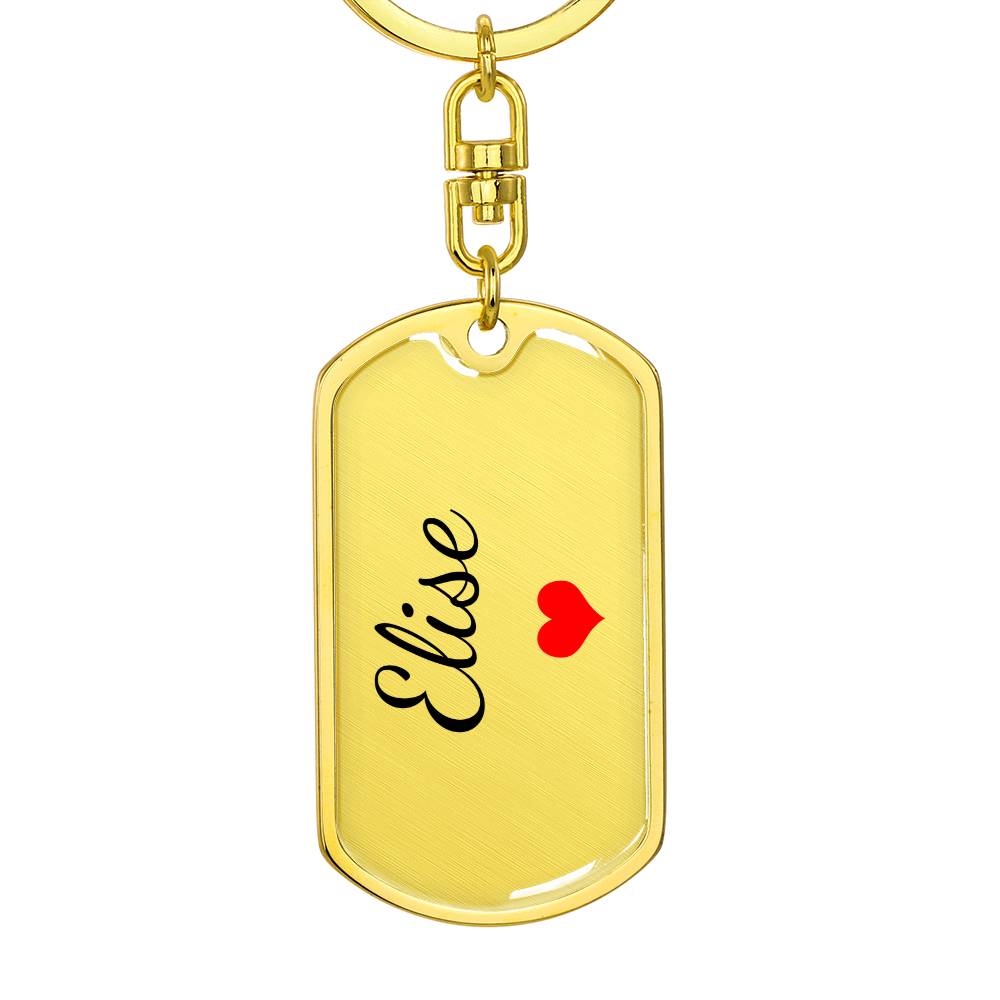 Elise Keychain – Custom Name Keychain for Women