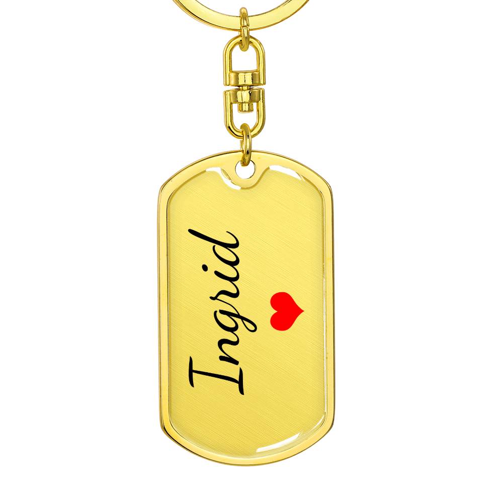 Ingrid Keychain – Custom Name Keychain for Women
