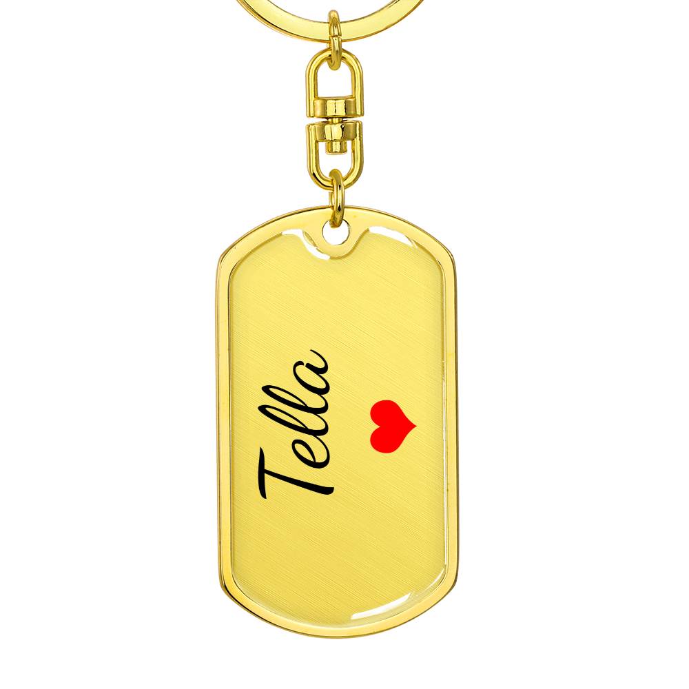 Tella Keychain – Custom Name Keychain for Women