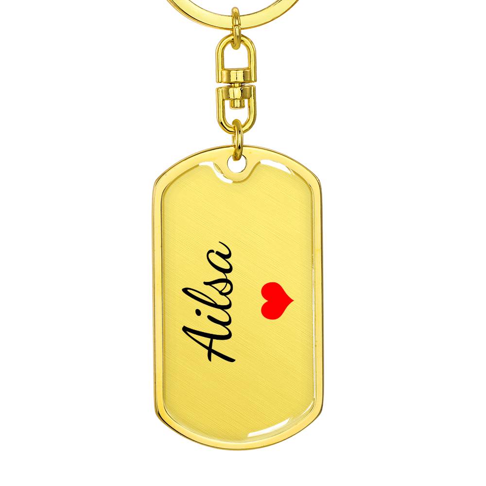 Ailsa Keychain – Custom Name Keychain for Women