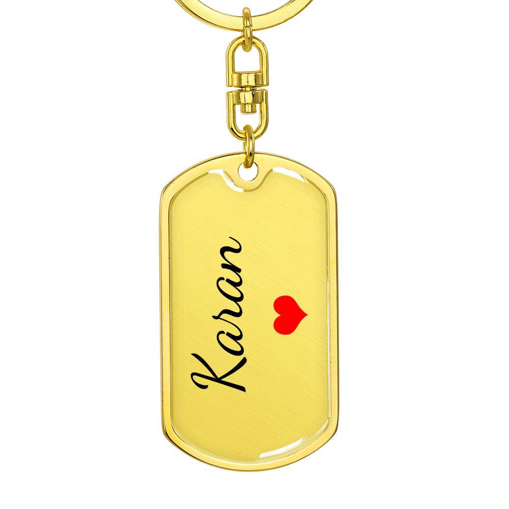 Karan Keychain – Custom Name Keychain for Women