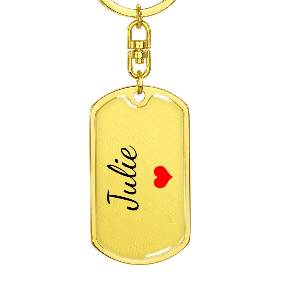 Julie Keychain – Custom Name Keychain for Women