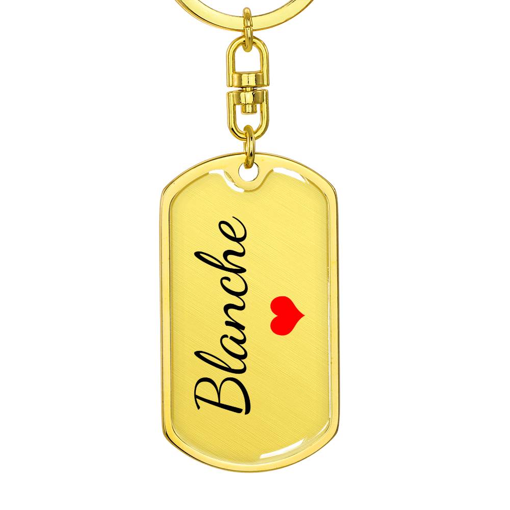 Blanche Keychain – Name Keychain for Women