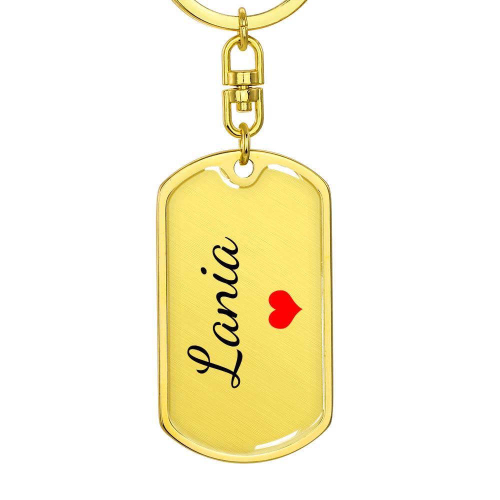 Lania Keychain – Custom Name Keychain for Women