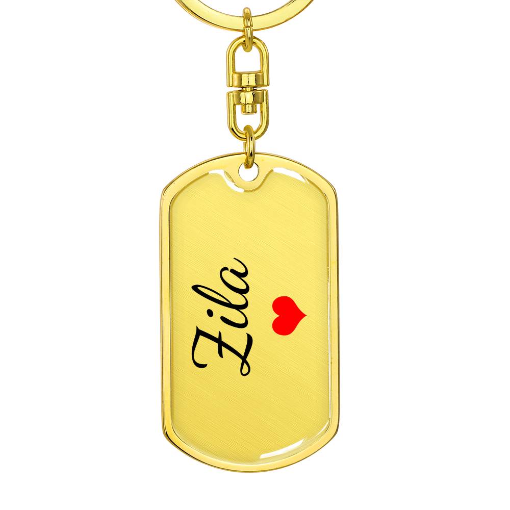 Zila Keychain – Custom Name Keychain for Women