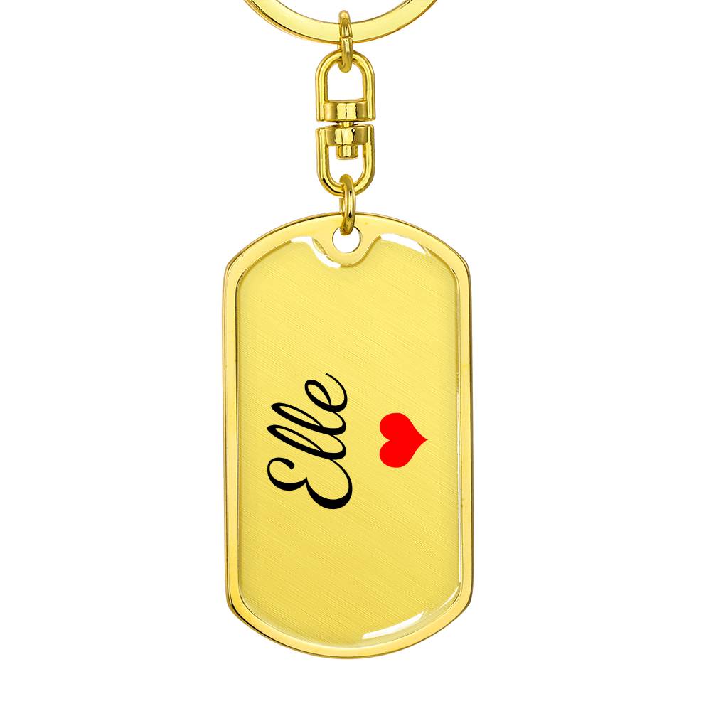 Elle Keychain – Custom Name Keychain for Women