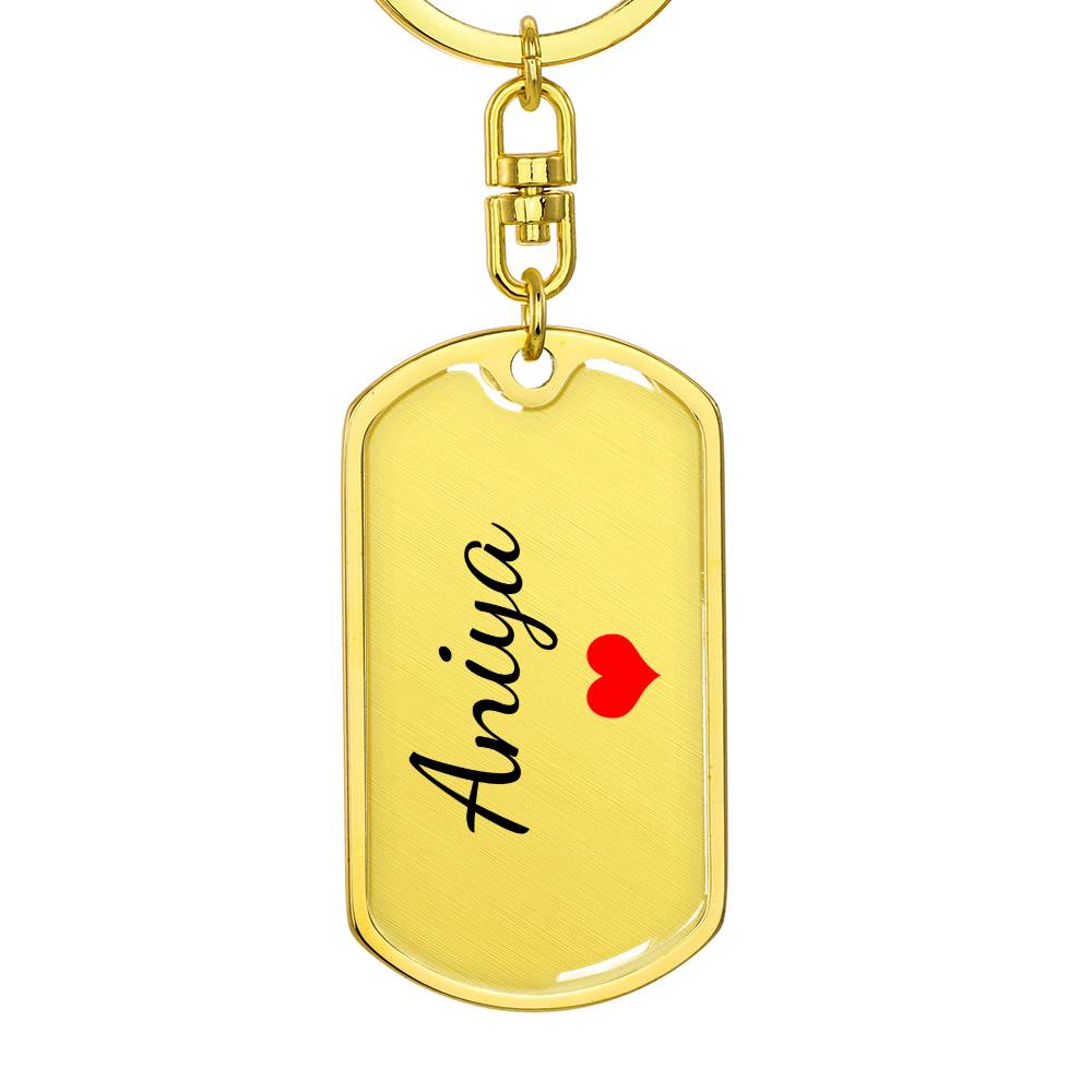 Aniya Keychain – Custom Name Keychain for Women
