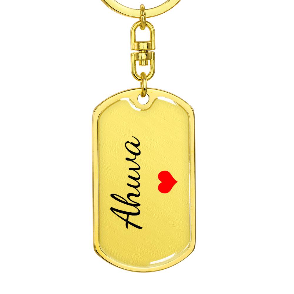 Ahuva Keychain – Custom Name Keychain for Women