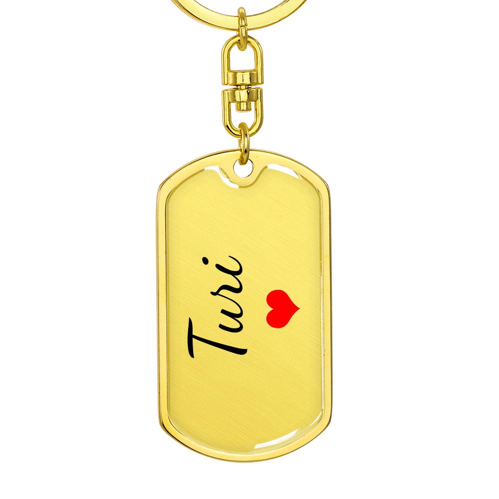 Turi Keychain – Custom Name Keychain for Women