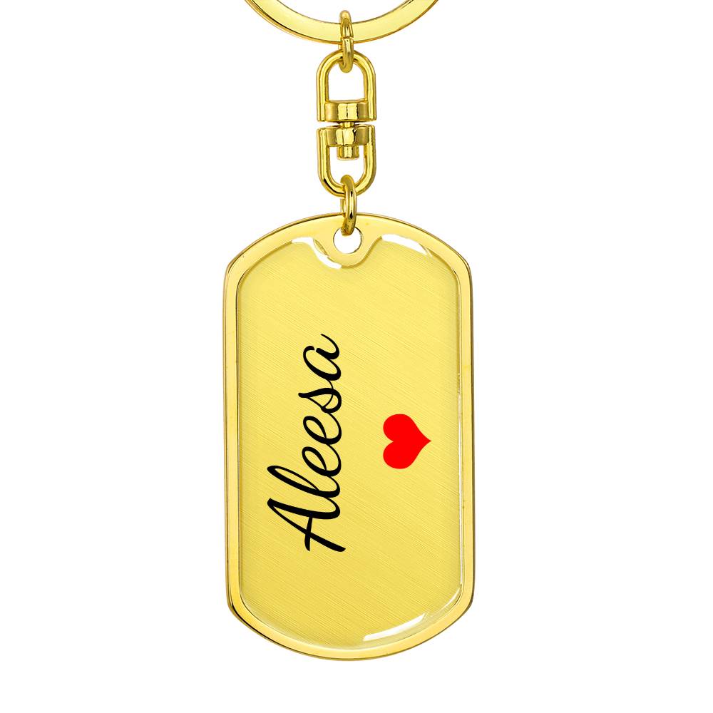 Aleesa Keychain – Custom Name Keychain for Women